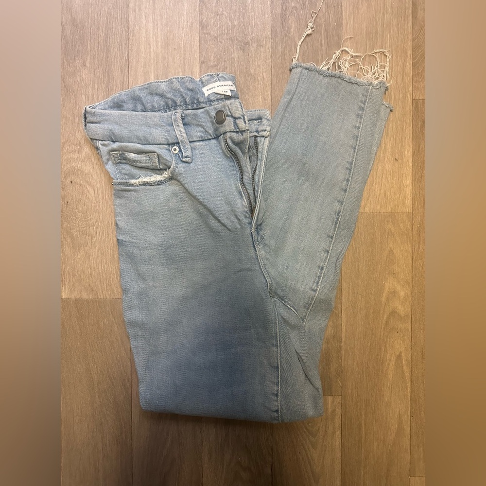 🪽Good American Sky Blue Denim Pants🪽